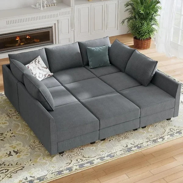 Lovesac Couch Dupe​ - Tomlyly Modular Sofa with Storage Seat Reversible TLL5424 6