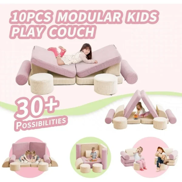 Nugget Couch Dupe - Tomlyly Kids Play Couch 10PCS TLL011 4