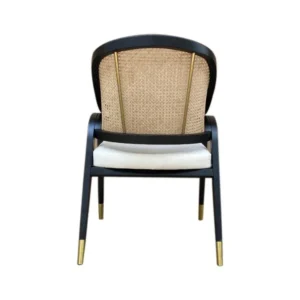 Arhaus Aimee Dining Chair Dupe - Tomlyly Rattan Wooden White Dining Chair 2