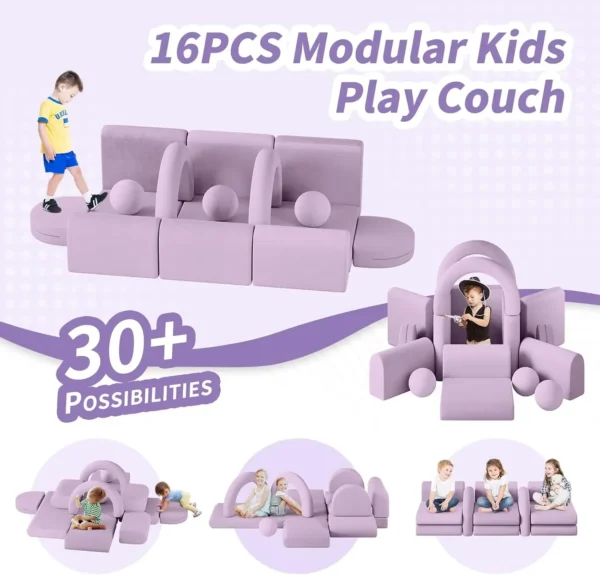 Nugget Couch Dupe - Tomlyly Kids Play Couch 16PCS TLL004 4