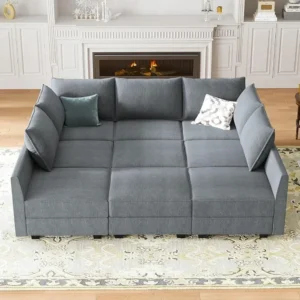 Lovesac Couch Dupe​ - Tomlyly Modular Sofa with Storage Seat Reversible TLL5424