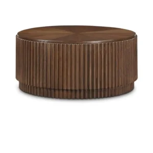 Arhaus Finnley Round Coffee Table Dupe - Tomlyly Finnley Round Coffee Table Rich Dark Brown