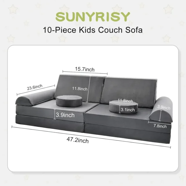 Nugget Couch Dupe - Tomlyly Kids Play Couch TLL003 3