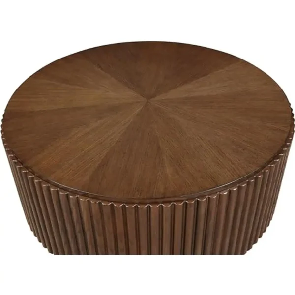 Arhaus Finnley Round Coffee Table Dupe - Tomlyly Finnley Round Coffee Table Rich Dark Brown 4