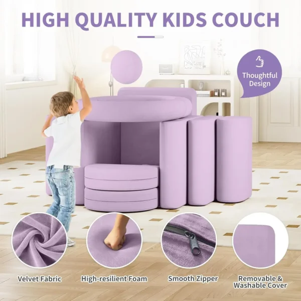 Nugget Couch Dupe - Tomlyly Kids Play Couch 16PCS TLL004 5